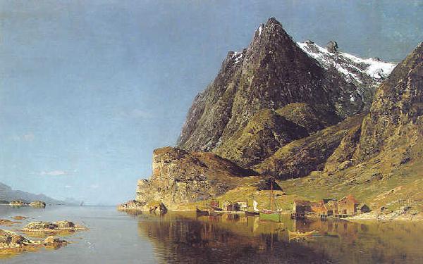 Adelsteen Normann View of a fjord by Adelsteen Normann Germany oil painting art